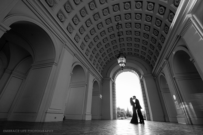 Pasadena City Hall Engagement Portrait