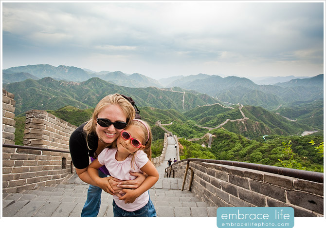 Faith and Amber at the Great Wall of China