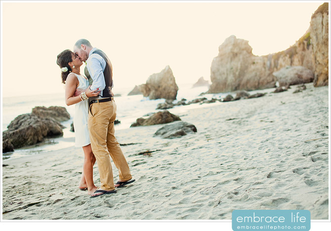 Malibu El Matador Beach Wedding Ceremony Photography - 15