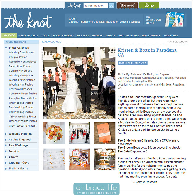Published Pasadena Wedding Photographer