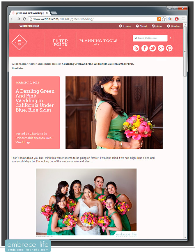 MOLAA wedding photography in Long Beach, California featured by Wedbits.com